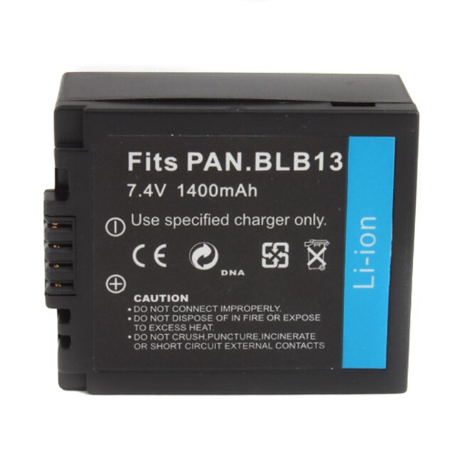  1400mAh camera batterij blb13 voor de Panasonic G1, GH1, gh1k en nog veel meer