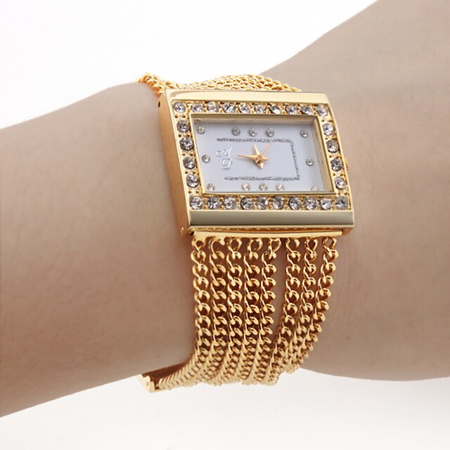  Women's Bracelet Watch Japanese Quartz Gold 30 m Analog Elegant Sparkle Fashion / Stainless Steel
