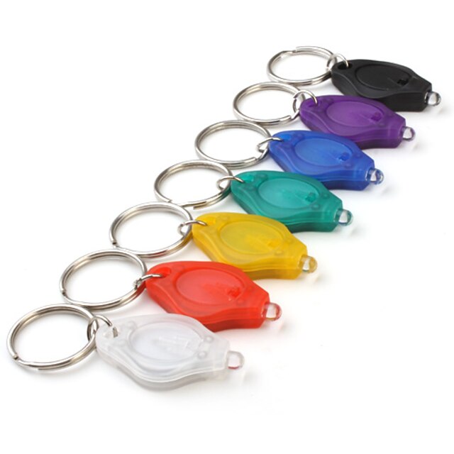  Multicolored Rainbow LED Keychain Flashlights (7-Pack, 2xCR2016)