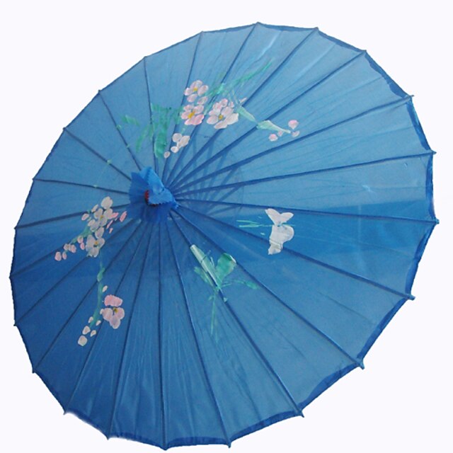  Шелк Вентиляторы и зонтики Пьеса / Установить Зонты Сад Азия Синий 48 см высота × 82 см диаметр Высота 48 см 