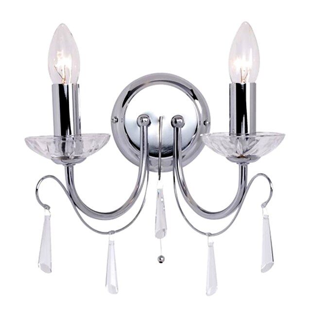  COGNAC - Lampe Murale Cristal - 2 slots à ampoule