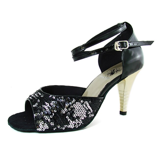 leatherette / brilho cintilante sapatos de dança de salão sapatos latin superior para as mulheres mais cores