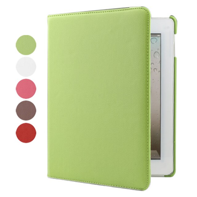  Case For Apple iPad 4/3/2 Full Body Cases Solid Colored Hard PU Leather for Apple