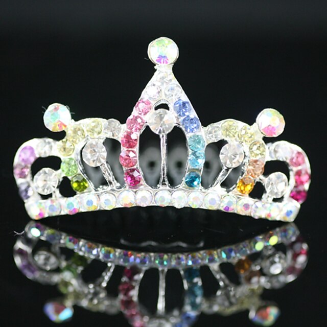  nydelig cubic zirconia bryllup blomsterpike tiara / headpiece flere tilgjengelige farger