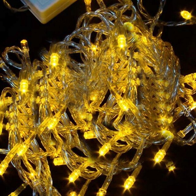  10M 6W 100-LED Yellow Light String Lamp Festival Decoration (110V)
