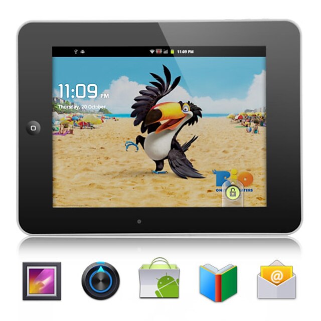  Silver Surfer - Android 2.3 tablett med 7 tommers kapasitiv berøringsskjerm (8GB, 1,2 GHz, wifi)