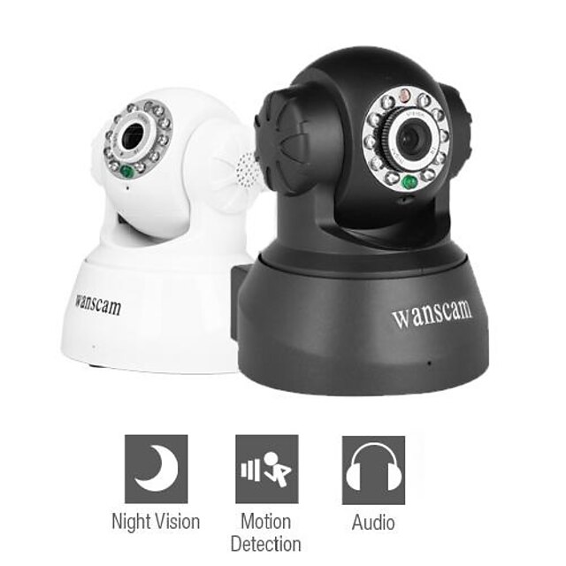  wanscam - kabling ip netværk kamera med vinkel kontrol (motion detection, nattesyn, gratis DDNS)