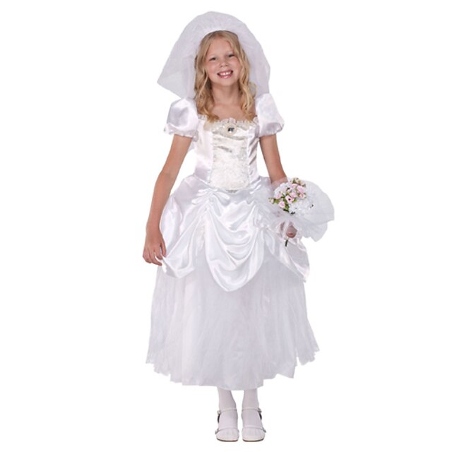  bella bianca sposa bambini costume