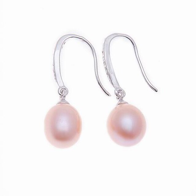  Women's Black Pink White Pearl Drop Earrings Stylish Sterling Silver Earrings Jewelry White / Black / Pearl Pink For Special Occasion Party / Evening 1 set
