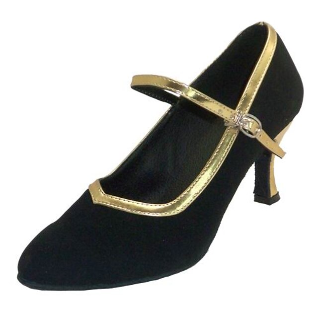  leatherette / veludo sapatos de dança de salão superior sapatos para mulheres modernas
