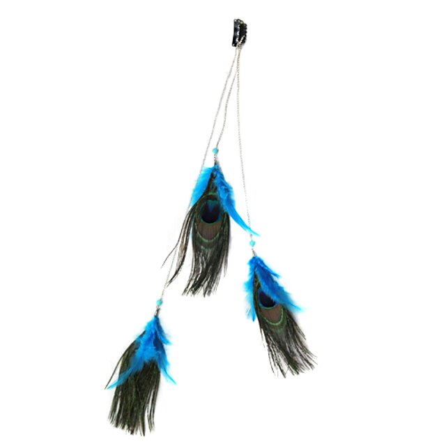  Clip-In Peacock Feather Hair Extensions