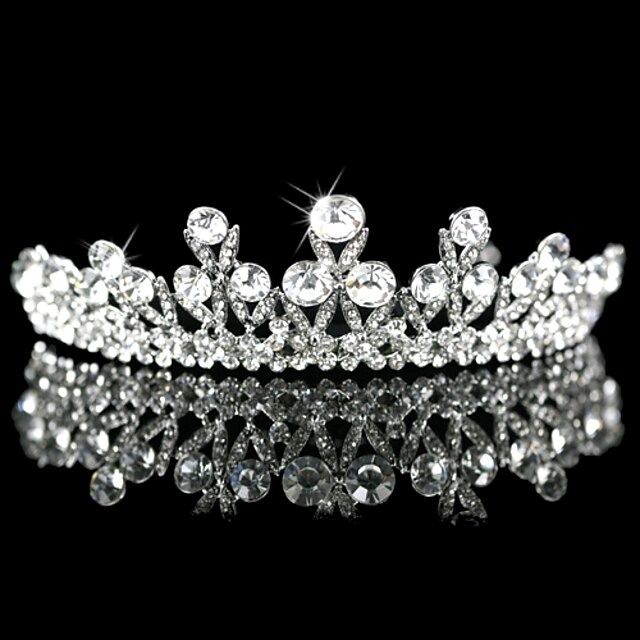  aleación preciosa con circonio cúbico nupcial tiara