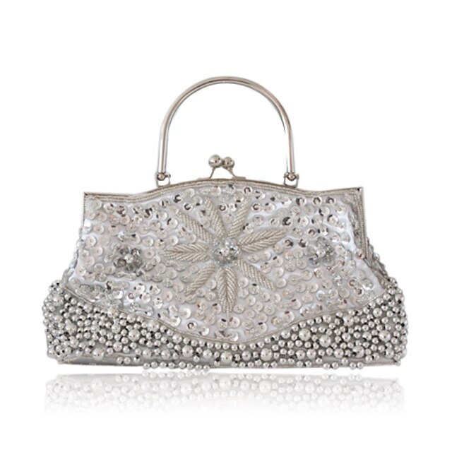  Silk With Sequin/ Imitation Pearl Evening Handbags/ Clutches/ Top Handle Bags More Colors Available