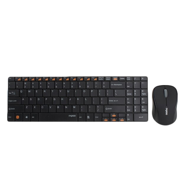  Rapoo E9060 Wireless Ultra-Slim 101-Key Keyboard and Mouse (Black)