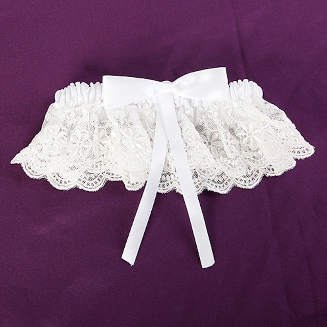  Lace / Satin Classic Wedding Garter 617 Bowknot Garters Wedding / Special Occasion