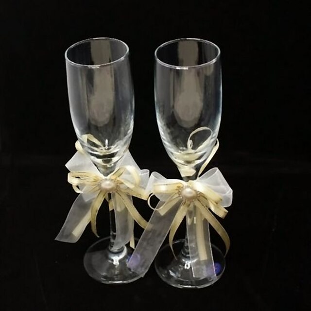  Lead-free Glass Toasting Flutes Gift Box Garden Theme Spring / Summer / Fall