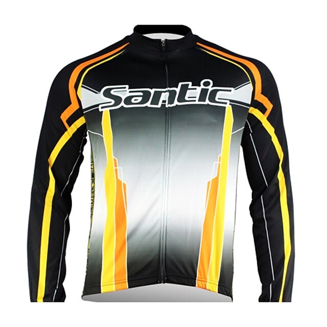  SANTIC Heren Lange mouw Fietsen Shirt Kleding Bovenlichaam Sneldrogend Sport Winter 100% Polyester Kleding / Rekbaar