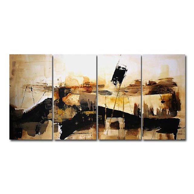  Oil Painting Hand Painted - Abstract Canvas Four Panels