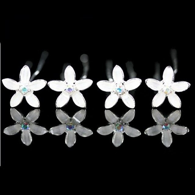  Headpieces Bridal Pins/ Flowers With Gorgeous Rhinestones 4 Pieces More Colors Available
