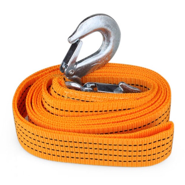  Car Truck Tow Rope Strap With Hooks(3 Meters, 3 Tons)