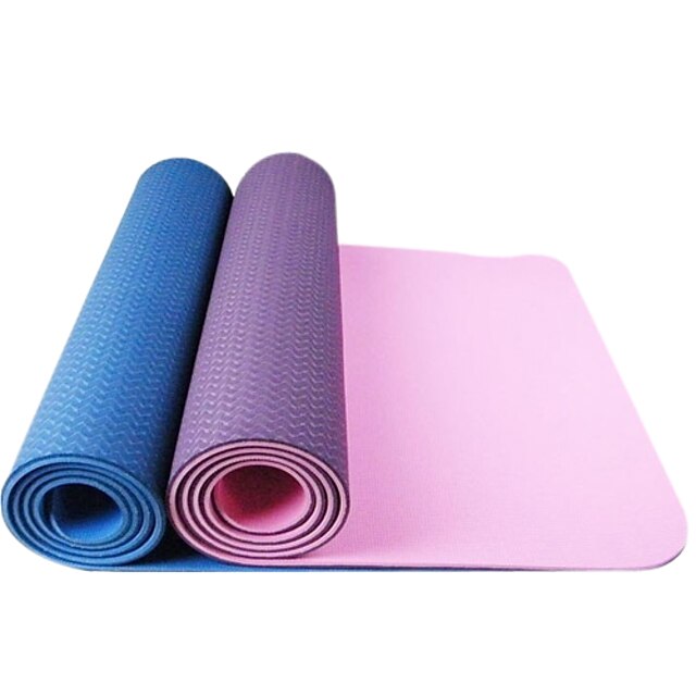  eco-friendly tpe extra grosso extra longa yoga pilates mat (6mm)