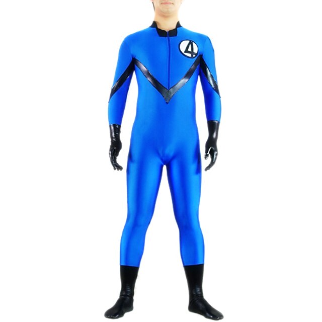  Zentai Suits Skin Suit Ninja Adults' Lycra Cosplay Costumes Men's Women's Blue Solid Colored Halloween / High Elasticity