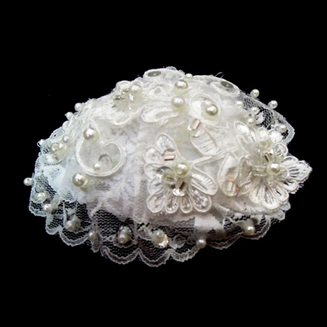  Women's Lace Imitation Pearl Headpiece-Wedding Special Occasion Flowers