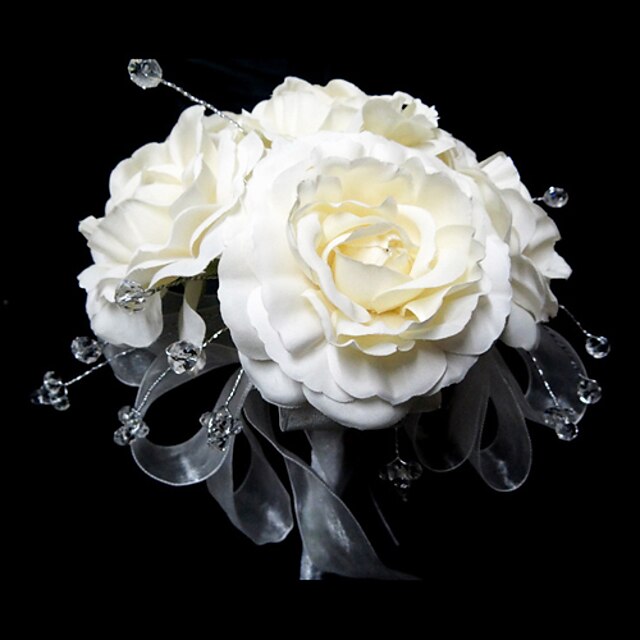 Wedding Flowers Bouquets Wedding Crystal Satin 8.66