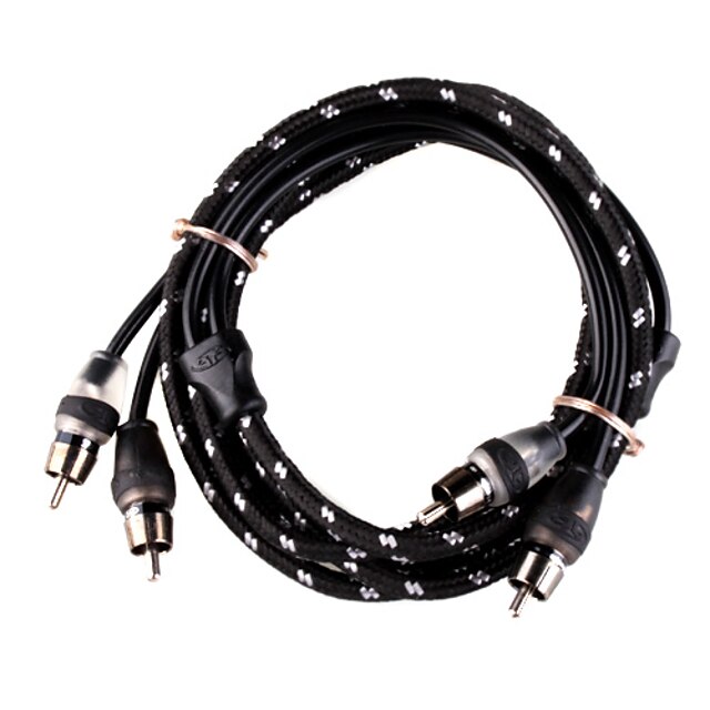  2 Channel RCA Car Audio Interconnect Cable 2 Meters