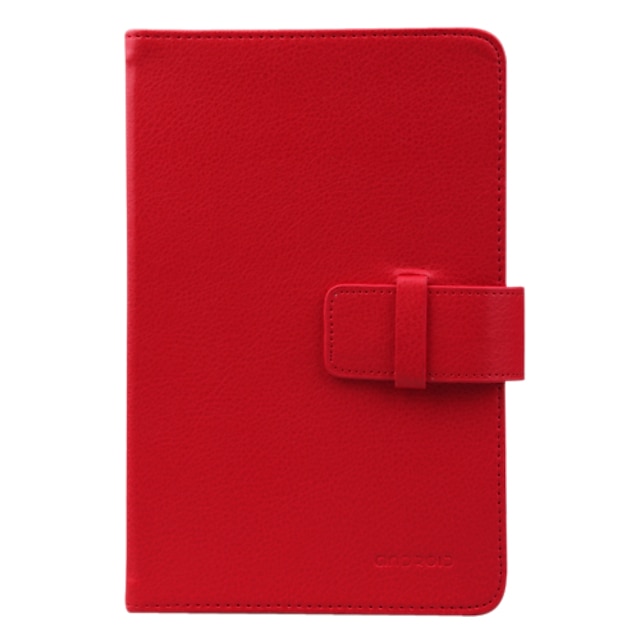  hoogwaardig synthetisch lederen case cover voor 7 inch tablet pc - rood