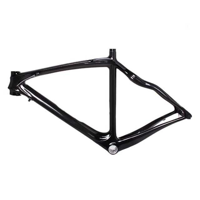  700C High Quality Full Carbon Feather Light Snake Shaped Diamond Road Bike Frame Natural Color