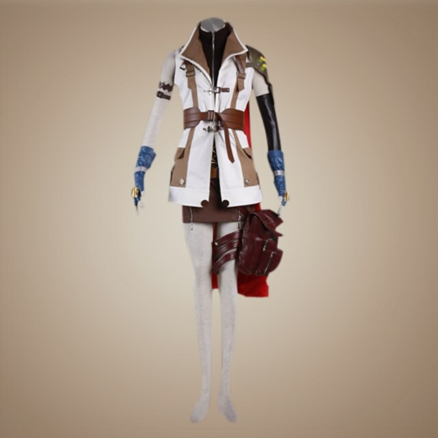  Zainspirowany przez Final Fantasy Oświetlenie Wideo Gra Kostiumy cosplay Garnitury cosplay Patchwork Długi rękaw Płaszcz / Top / Spódnica Kostiumy na Halloween
