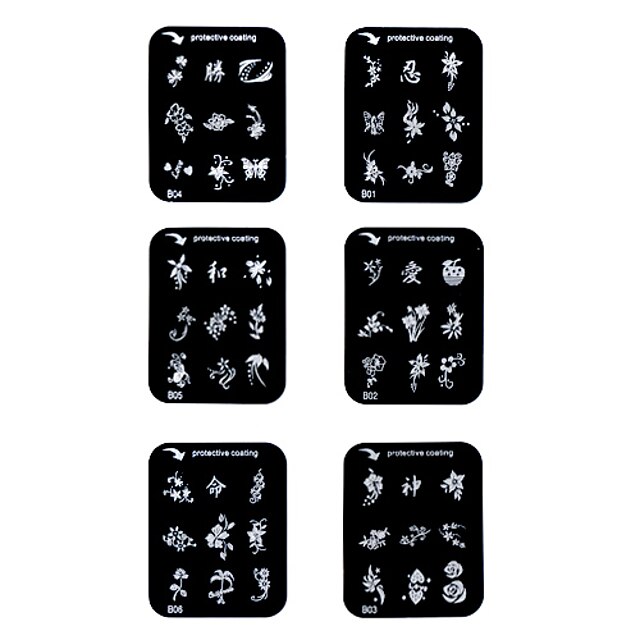  Nail Art Stamp Stamping Image Template Plate B Series