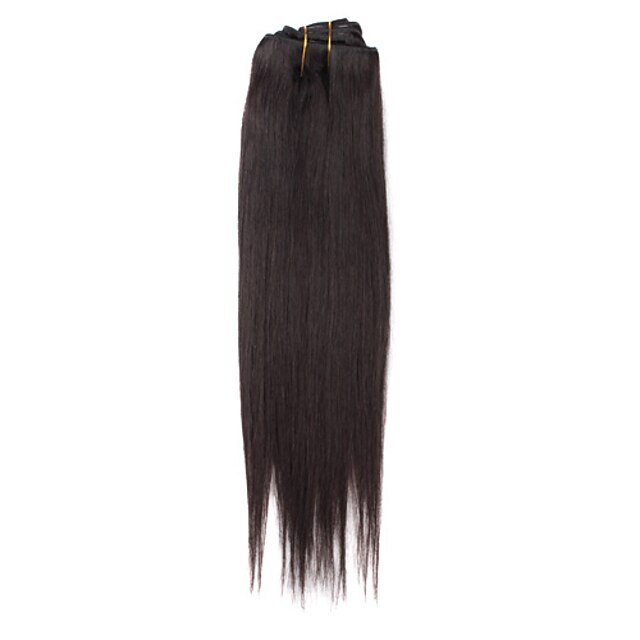  15 tommer 8 stk 100% Human Hair Silky Straight klip i hair extensions 11 farver