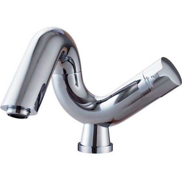  Bathroom Sink Faucet - Rotatable Chrome Centerset One Hole / Single Handle One HoleBath Taps