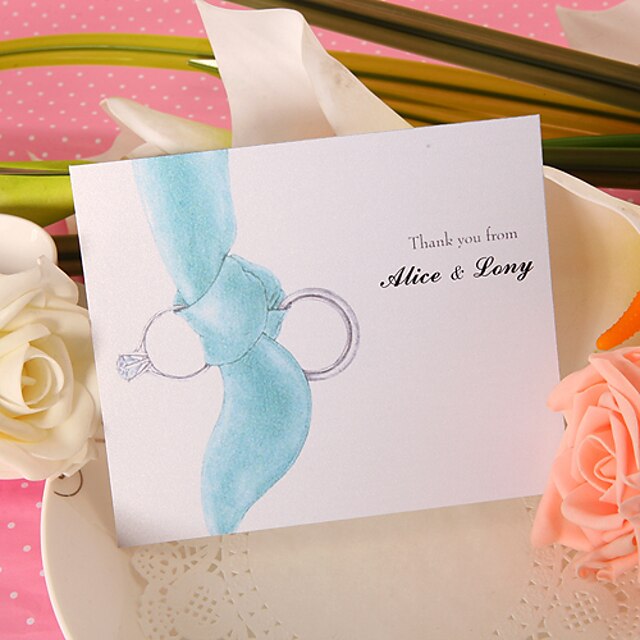  Card Plat Invitatii de nunta 50 - Felicitări de mulțumire Stil Clasic / Stil modern Hârtie perlă 6 ½