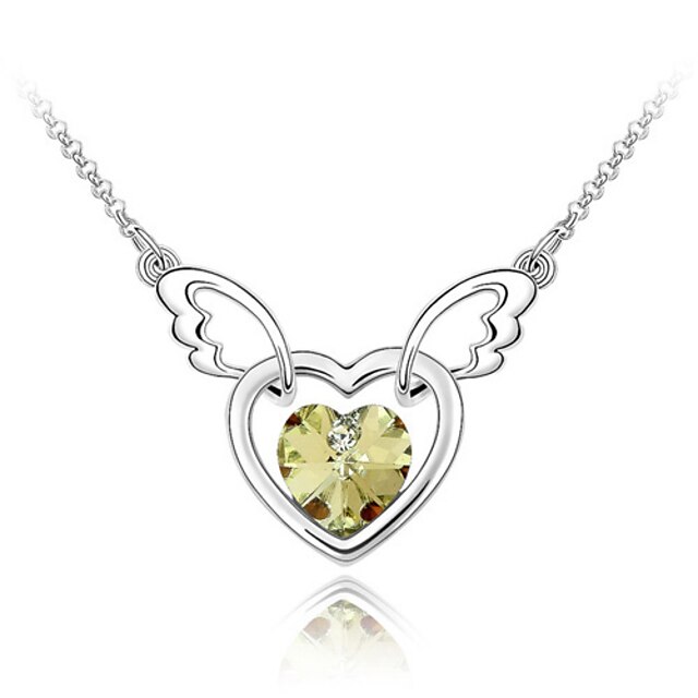  45-cm Flying Heart Austrian Crystal Necklace