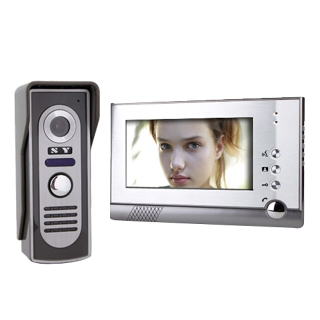  7-Zoll-TFT-LCD-Video-Türsprechanlage Gegensprechanlage mit wasserdichte Kamera (420 TVL)