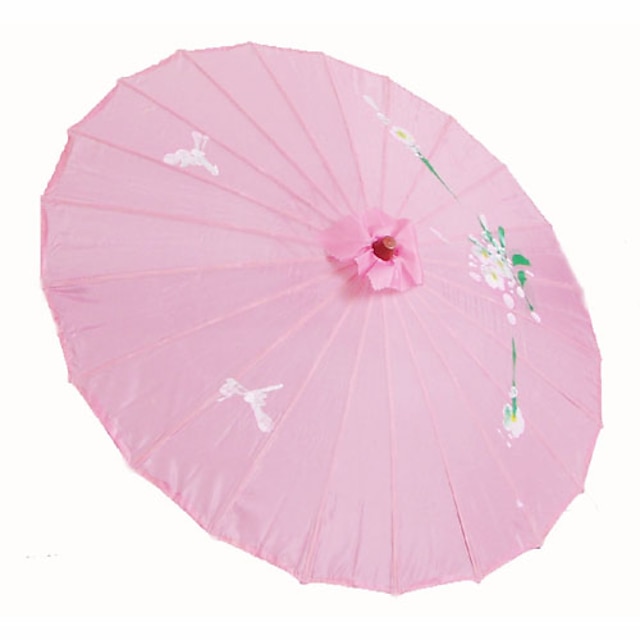  Seide Ventilatoren und Sonnenschirme Stück / Set Sonnenschirm Blumen Thema Rosa 48cm hoch×82cm Durchmesser 48cm hoch