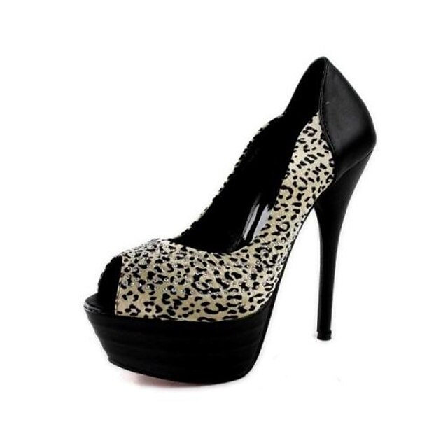  Satin Animal Print Stiletto Pumps For Party/Evening