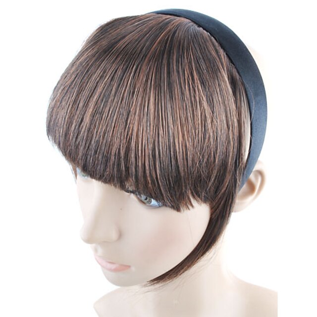 Headband Style Synthetic Hair Bang with Temples - 4 Colors Available