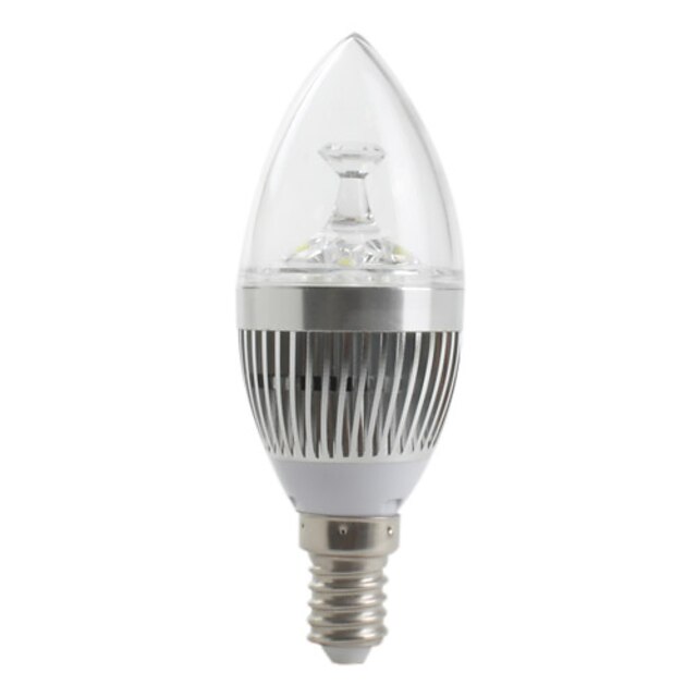  Светодиодные лампы в форме свечи, теплый белый свет, E14 3W 3 * 1W 3000-3300k 240-265Lm (85-265В)