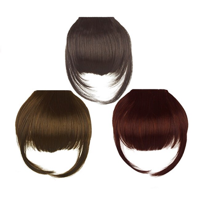  Clip in Synthetic Bang with Temples 3 Colors Available