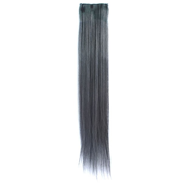  3 stk klips i syntetiske rette hair extensions med 2 klips - 4 tilgjengelige farger
