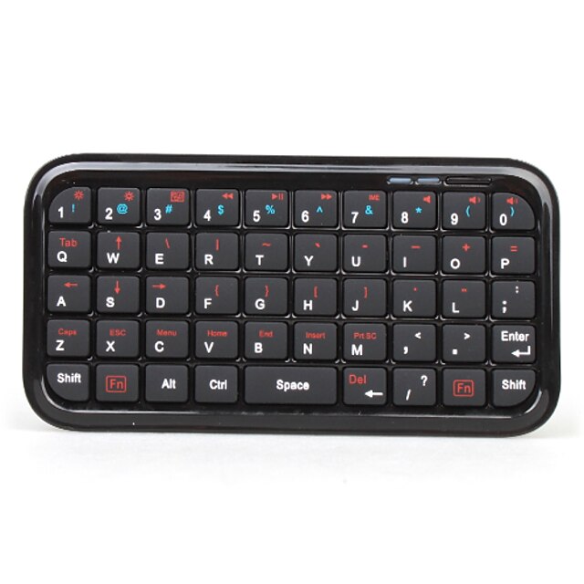  mini fără fir Bluetooth Tastatura QWERTY (negru)