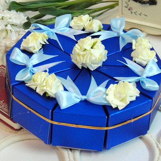  Elegant Cake Favor Box (Set of 10)