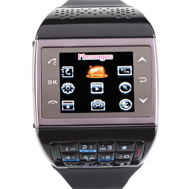  ET3 - dual sim polegadas 1,33 telefone celular relógio (FM Bluetooth MP3 / MP4)
