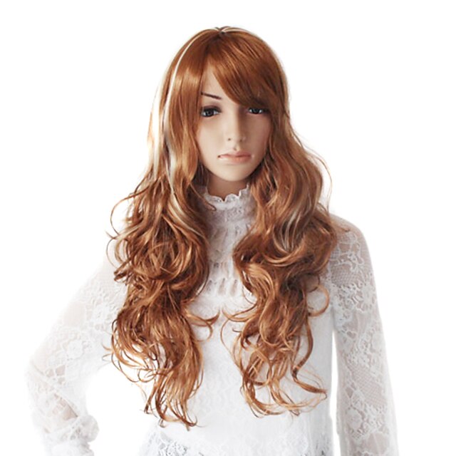  Capless Long Heat-resistant Fashion Costume Party Wig