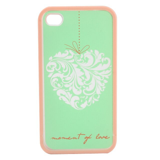  Protective Polycarbonate Bumper and Back Cover for iPhone 4 and iPhone 4S (Green Flowers)