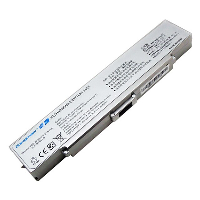  Battery for Sony Vaio VGN-AR VGN-CR VGN-NR VGP-BPS10 VGP-BPS9 VGP-BPS9A/B VGP-BPS9/B VGP-BPS9/S Silver